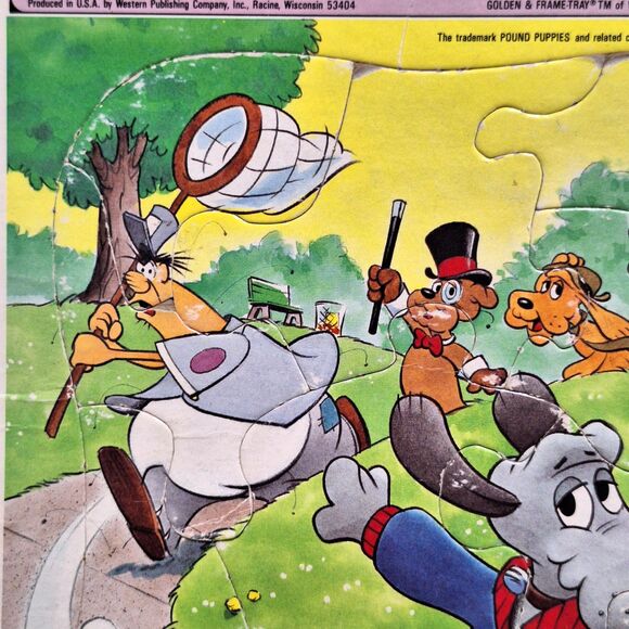 Lot of 1980's Frame Tray Puzzle Golden Pound Puppies Sesame Street Horse Kids - Picture 4 of 16